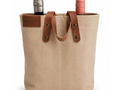 Wine Bag - Canvas & Leather