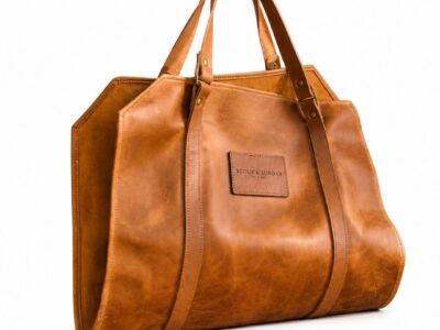 Wood Log Carrier - Full Leather